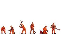 Noch H0 Figurines truppes de Construction de Voies - Figurines de Loisirs - Accessoire idéal pour Le modélisme ferroviaire dans la Voie N - Orange