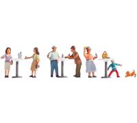 NOCH H0 Lot De Figurines Assises Stehcafé 1:87 Main Peinte Pour Diorama