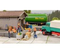 Noch Figurines H0 16266 – Chargement de marchandises, travailleurs mobiles peints à la main