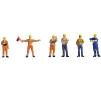 Noch Figurines H0 15284 – Équipe de manœuvre – Lot de 6 peintes à la main – Modèle fini (1:87)