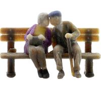 NOCH H0 Seniors sur banc modèle à impression 3D, modèle fini, modèle en plastique, assis