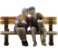 NOCH H0 Seniors sur banc modèle à impression 3D, modèle fini, modèle en plastique, assis