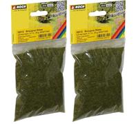 Noch Herbe répandue Prairie, avec Herbe Statique, 2,5 mm pour écarteurs H0, N, TT, idéal pour Les paysages d'été, Vert (Lot de 2)