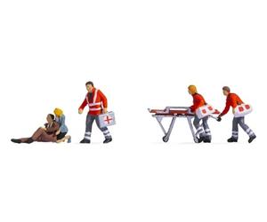 Noch Jeu de Figurines « Accident de la Circulation », Utilisation de Sauvetage dans la Circulation routière pour la Distance de Voie TT, colorées à la Main et conçues comme de la réalité