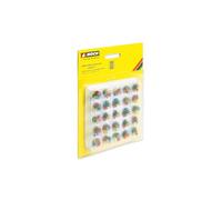 NOCH Lot de 2 touffes d'herbe Professionnelles « Fleuries », Multicolores, floquées, 9 mm, pour Les installations Miniatures, idéales pour Les dioramas et la décoration de Jardin