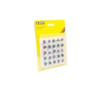 NOCH Lot de 25 touffes d'herbe Professionnelles « rocheuses » pour dioramas et modélisme, 6 mm, idéales pour Les écarteurs de Voie H0, TT, N, Z
