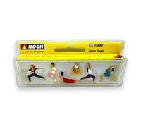 Noch® Lot de Figurines « Beim Yoga », Figurines de modélisme en Plastique pour Le modélisme ferroviaire avec Largeur de Voie H0 pour Le Bricolage, Le Bricolage, Coloré