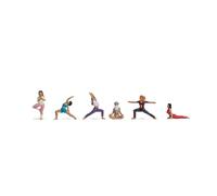 Noch® Lot de Figurines « Beim Yoga », Figurines de modélisme en Plastique pour Le modélisme ferroviaire avec Largeur de Voie H0 pour Le Bricolage, Le Bricolage