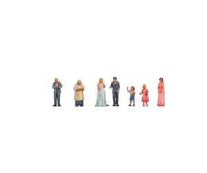 NOCH Lot de Figurines « Mariage » - Figurines Debout, modélisme 1:160 en Plastique pour Voie N - Parfait pour Les dioramas