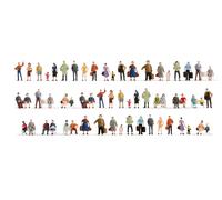 NOCH Mega-Ensemble Figurines, 60 Figure Modèles pour Voie N ,Ideal pour