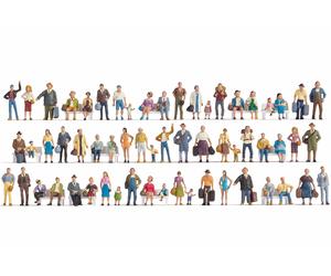 NOCH Mega-Ensemble Figurines, Couleur Modellbahnfiguren, Ideal pour