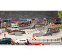 NOCH Micro-Motion Skatepark, Avec H0 Modélisme Halfpipe, Patineurs Mobiles
