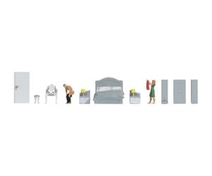 NOCH Monde sur Le thème des Figurines « Chambre à Coucher » avec Figurines Miniatures détaillées pour Largeur de Voie H0, idéal pour Le modélisme et Les dioramas