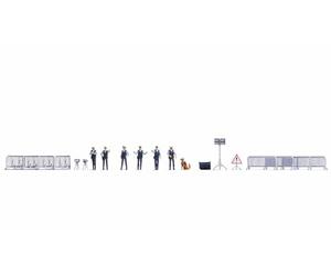 Noch® Monde sur Le thème des Figurines « Police » avec policiers et Accessoires pour Les scènes de modélisme H0 à décorer