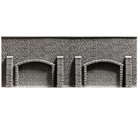 NOCH Mur de soutènement avec arcades 33,4 x 12,5 cm - HO 1/87 - NOCH 58058