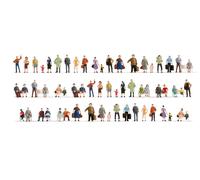 Noch N 38401 Ensemble Mega Économies Figurines 60 Figurines Neuf Main Peinte
