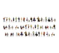 Noch – Figurines N – Méga-ensemble 60 pièces – peintes, assises et debout