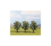NOCH N - Z : 3 ARBRES FRUITIERS A FLEURS BLANCHES - HAUTEUR 4,5 CM