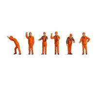 NOCH Personnel de manœuvre, 6 Figurines, pour écartement de Voie TT idéal pour Le modélisme ferroviaire
