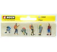 Noch® Lot de 6 Figurines de pèlerin H0 colorées à la Main pour décorer des Cadeaux, bricoler et bricoler