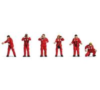 Noch® Set de Figurines « Seenotrettung », Figurines avec Jumelles et Radio en Plastique pour l'écartement H0, coloré à la Main