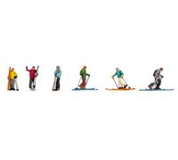 NOCH Skitourengeher, Couleur Figurines D´ Hiver pour La Échelle H0 en Plastique