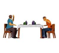 NOCH Tiny-Scenes Déjeuner avec Figurines colorées à la Main pour Le modélisme, scène à l'échelle H0, Parfait pour Les dioramas