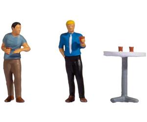 NOCH Tiny-Scenes Ensemble de Figurines de Pause-café H0 colorées à la Main pour Les Amoureux des détails