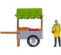 NOCH Tiny-Scenes - Présentoir à Fruits H0 avec Figurines pour Le marché hebdomadaire