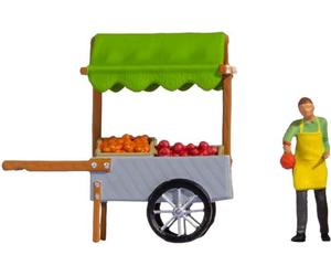 NOCH Tiny-Scenes - Présentoir à Fruits H0 avec Figurines pour Le marché hebdomadaire