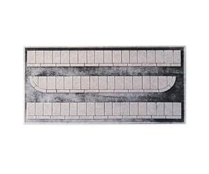 NOCH Trottoir structuré « dalles en béton », modélisme, trottoir de 86,2 cm de longueur pour largeur de voie H0, idéal pour les dioramas et les trains miniatures