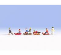 Noch TT Enfants à la Neige - peints, debout et assis