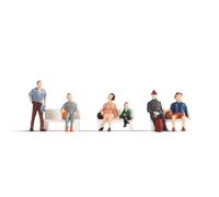 NOCH Voyageurs, en Attente Modellbahnfiguren, Colorié à la Main pour Jauge H0,