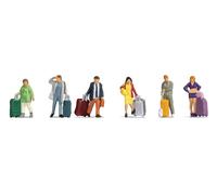 NOCH® Voyageurs, Peints À La Main, Ensemble De Figurines Avec Bagages Pour Le N