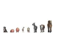 NOCH Z Figurines Animaux de la Ferme, pour Modélisme Ferroviaire à l'échelle Z Parfait pour décorer et Collectionner
