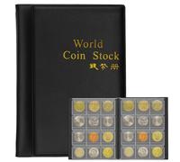 NOCHME Album Pieces De Monnaie Collection 120 Poches 3x3cm/1,2x1,2pouces Case Anti-Oxydation Rangements pour Euro 2 Euros Organise Et Vitrine Classeur Pièces De Monnaie