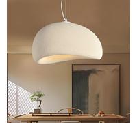 NOCHX Creative Wabi Sabi Style Lampe Suspendue E27 Lustre En Polystyrène Lumières Suspendues Réglables En Hauteur Modernes Et Simples Adaptées Au Salon Salle À Manger Cuisine(Beige,20cm)