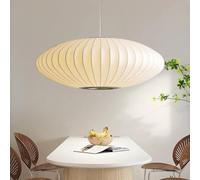 NOCHX Lampe Suspendue Créative Wabi-Sabi Abat-jour En Tissu De Soie Lampe À Suspension Moderne E27 Lustre Lin Forme De Citrouille Suspension Médiévale for Salon Cuisine Chambre Salle À Manger Couloir(