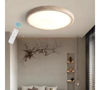 NOCHX Lustre Plafonnier De Style Japonais Wabi Sabi LED Jaune Cave Stone Lampe De Plafond De Chambre À Coucher Avec Température De Couleur Réglable Living Room Protection Des Yeux Plafonniers(38cm)