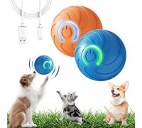 noclerv Dura Balle rotative pour chiens de grande taille - Balles de saut intelligentes interactives et automatiques avec lumières - Jouets pour chiots qui bougent tout seul (mélange)