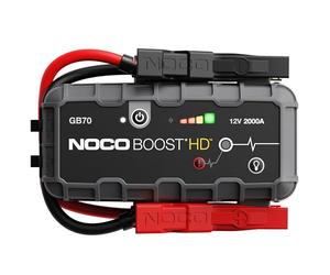 NOCO Boost GB70: Booster Batterie UltraSafe 2000A - Démarreur Lithium 12V Portable avec Powerbank et Chargeur USB - pour Moteurs Essence 8,0L et Diesel 6,0L