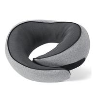 NOCRLG Oreiller de Voyage, Oreiller de Voyage pour Avion, Voiture, 100% Pure Mousse à mémoire de Forme, Essentiel pour Le Sommeil de Longs Vols, Soutien de la tête à 360°, Confort et respirabilité