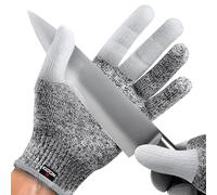 NoCry Cut Resistant Work Gloves for Women and Men, with Reinforced Fingers; Comfortable, 100% Food Grade Kitchen Cooking Hand Protection; Ambidextrous Safety Gear for Cutting; Level 5 Protection