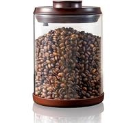 Nocsm Bocal en verre pour café. Récipient de stockage hermétique avec couvercle à pression, récipient de cuisine en verre borosilicate de haute qualité pour thé, grains de café, sucre (1700 ML)