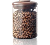 Nocsm Récipient en verre pour café. Récipient de stockage hermétique avec couvercle à pression, récipient de cuisine en verre borosilicate de haute qualité pour thé, grains de café et sucre (900 ml)