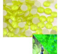 Noctilucent Strass Bonbons Couleurs Fluorescence Verre Cristal Néon Fer sur Hot Fix Strass Pour Décorations De Vêtement-Jaune Clair,SS16-1440PCS