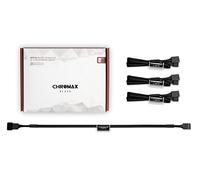 Noctua NA-SEC1 chromax.black, Câbles-Rallonges de Ventilation, 3/4 Broches (30 cm, Noir)
