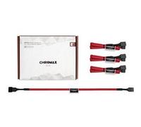 Noctua NA-SEC1 chromax.red, Kit Rallonge 30cm pour Ventilateur Lot de 4