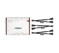 Noctua NA-SYC1 chromax.black - Câble d'alimentation de ventilateur - MLI à 4 broches (F) pour MLI à 4 broches (M) - 11.5 cm - noir