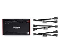 Noctua NA-SYC1 chromax.black, Câble Répartiteur PC 2 sorties Lot de 3 | Câble Répartiteur 4 Broches PWM Compatible avec Ventilateurs 3 Broches, Gaine Robuste et Résistant à la Chaleur, Lot de 3